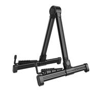 Genérico Support de guitare acoustique : support de basse pliable de petite taille | Sol en acier A-Frame | Coussinets en caoutchouc antidérapants | Eva Arms en mousse | Écran de guitare