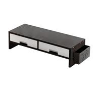 Generico Support de moniteur de bureau - Planche en bois PP 50 x 19,5 x 13,5 cm | Support ergonomique à double tiroir | Pour la maison, le bureau, l'étude, la chambre à coucher, les bureaux