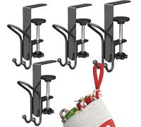 Genérico Support de suspension pour chaussettes de Noël, soutien-gorge réglable, guirlandes et bas sur étagère de cheminée, crochets d'installation simple, décoration de Noël multifonction