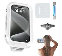 Generico Support de téléphone Portable de Douche | Support Mural de Salle de Bain pour téléphone Portable - Montage adhésif 360 degrés réglable pour Maison, Salle de Bain, Piscine, Cuisine