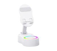 Generico Support De Téléphone portable, Support De Téléphone Portable Réglable De Bureau, Bracket RGB Portable Avec Microphone Et Haut-parleur Pour Chevet Voyage Voiture Avion