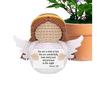 Genérico Support émotionnel | Ange joyeux - Décoration au crochet Accessoires inspirants pour anniversaire, enseignants, bureau et maison