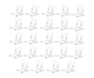 Generico Support en acrylique - 24 pièces Mini piédestal - Support photo transparent - pour bande dessinée Livres Oeuvres d'art Cartes postales Cartes de voeux Maison Studio d'Art Expositions