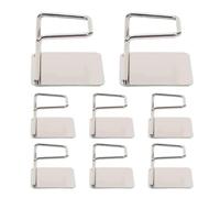 Generico Support mural pour balance - Rack de rangement adhésif en acier inoxydable de 8 pièces | Pour balance de salle de bain sans perceuse | Set de crochets pour organisateur vertical | Home App