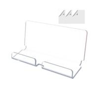 Generico Support mural pour tablette - ?to pour téléphone en acrylique transparent 18 x 3,4 x 9,4 cm avec 3 | ?to adhésif pour smartphone E-Reader cuisine, bureau, salle de gym, décoration de chambre