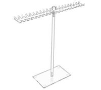 Genérico Support pour bijoux en acrylique - Collier, support pour bracelets | 42 écrans bracelets crochet | Support boucles d'oreilles transparent, organisateur montre, crochets étagères rangement