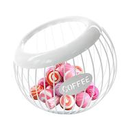 Genérico Support pour café : conteneur extensible, récipient de rangement haute résistance, organisateur en métal multifonction, étagère compacte Attribut à longue queue