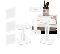 Generico Support pour figurine d'action | Plates-formes surélevées de 3 pièces pour affichage des figures Anime | Étagère de rangement pour décorations à collectionner, bureau, étagère pour chambre à