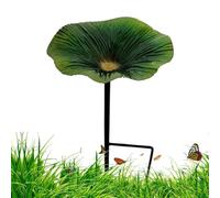 Generico Support pour mangeoire pour le bain des - avec piquets en métal en fer 24 x 14 cm | Salle de bain pour le troisième jardin avec design floral, alimentation en plein air, décoration