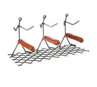 Generico Support pour saucisses Hot Dog en acier inoxydable en forme | Grille de barbecue créative debout pour saucisses en plein air, camping, ustensiles de cuisine pour fêtes
