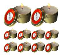 Genérico Survival Candles - & Odorless 50 g Paraffin Candles for Light | 10-Pack For Camping, Hiking, Power Outage & Car Safety
