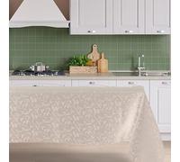 Generico Susanna Home Nappe Jacquard Queen en microfibre anti-taches et hydrofuge (rectangulaire 140 x 230 cm, crème)