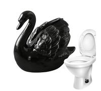 Generico Swan Toilet Decorative Lid | Ceramic Swan Toilet Bolt Cover, Handmade Bathroom Accessory | Easy Install Ţoilet Decor for Most Standard Toilets, Elegant Śwan-Themed Bathroom Decoration