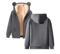 Genérico Sweat à capuche avec fermeture éclair et blason tonal, veste à capuche unisexe pour femme et homme, avec fermeture éclair et poches pratiques pour activités sportives, gris foncé, XL