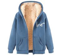 Generico Sweat à Capuche Femme Poilu Couleur Unie Élégant Sweat-shirt en Polaire Chaud Doux Léger Décontracté Veste Outerwear Surdimensionné Lourd Veste Teddy Polaire Épaissie Rembourré Manteau Hoodie