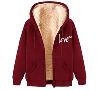 Generico Sweat à Capuche Femme Poilu Couleur Unie Élégant Sweat-shirt en Polaire Chaud Doux Léger Décontracté Veste Outerwear Surdimensionné Lourd Veste Teddy Polaire Épaissie Rembourré Manteau Hoodie