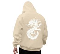 Generico Sweat à Capuche Homme rétro médiéval Sweat à Capuche Ninja Samouraï Japonais Drôle T-shirt à Manches Longues Modèle Imprimé en 3D Dragon Hippie Hiphop Carnaval, Kaki, M