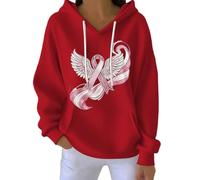Generico Sweat à capuche Octobre Rose Tricot de sensibilisation, 02 rouge, XL