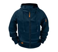 Generico Sweat à capuche pour homme avec fermeture éclair et capuche légère, confortable, surdimensionné, couleur unie, d'hiver à capuche avec poches Y2k, sport, jogging, sweatshirt à manches longues