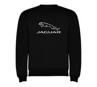 Genérico Sweat noir Jaguar avec logo classique pour homme, tailles S à XXL, Noir , S