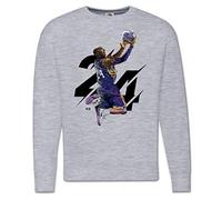 Generico Sweat-shirt col rond Kobe 24 - Champions de Basket Black Mamba Basketball USA, gris, Large