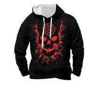 Genérico Sweatshirt de mythologie nordique médiévale avec impression Sweat-shirt rétro médiéval pour homme, pull à capuche du Moyen Âge européen, pull décontracté et vintage, K Noir, M