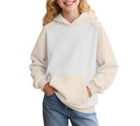 Generico Sweatshirts à Capuche Décontractée Confortable Hoodies avec Poches Automne Léger Filles Filles Veste Surdimensionnée Hiver Sport Fille Sweatshirt Manches Longues Fille Couleur Unie Hoodie