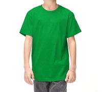 Generico T-Shirt Enfant Evolution Kids - T-Shirt Enfant à Manches Courtes 100% Coton - Taglie da 1 Anno fino a 14 Anni - 1 t-Shirt modèle Blck SP Mod. BSK010, Vert Gazon., 128 cm