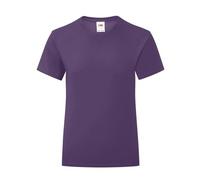 Generico T-Shirt Girls Iconic T - T-Shirt pour Fille à Manches Courtes 100% Coton - Taglie da 3 Anni fino a 15 Anni - 1 t-Shirt modèle FRU 61-250-0, Aubergine, 152 cm