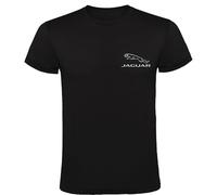 Genérico T-shirt Jaguar noir pour homme - Logo classique, 100 % coton, disponible dans toutes les tailles (S, M, L, XL, XXL), Noir , S