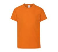Generico T-Shirt Kids Original T. T-shirt pour enfant à manches courtes 100 % coton (Fruit of The Loom MOD. 61-019-0), Orange, 128 cm