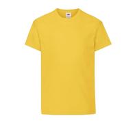 Generico T-Shirt Kids Original T - T-Shirt pour Enfant à Manches Courtes 100% Coton - Taglie da 1 Anno fino a 15 Anni - 1 t-Shirt Mod. FRU 61-019-0, Jaune Sunflower, 116 cm
