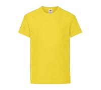 Generico T-Shirt Kids Original T - T-Shirt pour Enfant à Manches Courtes 100% Coton - Taglie da 1 Anno fino a 15 Anni - 1 t-Shirt Mod. FRU 61-019-0, Jaune, 104 cm