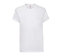 Generico T-Shirt Kids Original T - T-Shirt pour Enfant à Manches Courtes 100% Coton - Taglie da 1 Anno fino a 15 Anni - 1 t-Shirt Mod. FRU 61-019-0, Blanc, 152 cm