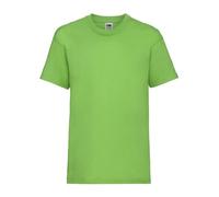 Generico T-shirt Kids Valueweight T. T-shirt pour enfant à manches courtes 100 % coton, 1 t-shirt Fruit of The Loom MOD. 61-033-0, citron vert, 128 cm