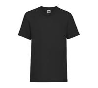 Generico T-Shirt Kids Valueweight T - T-Shirt pour Enfant à Manches Courtes 100% Coton - Taglie da 1 Anno fino a 15 Anni - 1 t-Shirt Mod. FRU 61-033-0, Noir, 140 cm