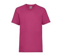 Generico T-Shirt Kids Valueweight T - T-Shirt pour Enfant à Manches Courtes 100% Coton - Taglie da 1 Anno fino a 15 Anni - 1 t-Shirt Mod. FRU 61-033-0, Fuxia, 140 cm