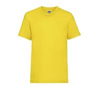 Generico T-Shirt Kids Valueweight T - T-Shirt pour Enfant à Manches Courtes 100% Coton - Taglie da 1 Anno fino a 15 Anni - 1 t-Shirt Mod. FRU 61-033-0, Jaune 128 cm