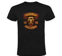 Genérico T-shirt unisexe Buffalo 100 % coton, noir, pour motards et fans du rallye, Noir , S