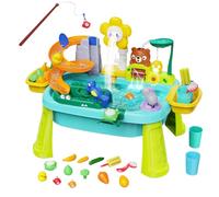 Generico Table Aquatique | Jeu de Sable et Eau avec Pompe Électrique | Jeu Symbolique Sensoriel Pêche 3-8 Ans Maison École Voyage Jardin