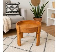Generico Table basse marocaine en bois incrusté diamètre 50 cm h 40 cm - Artisanat Berbero authentique 2904251201