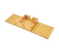 Genérico Table d'accoudoir/canapé - Plateau pliable avec porte-gobelet | Organisateur antidérapant pour boissons et collations avec télécommande | salon, résidence, chambre, bois 35,6 x 10,9 cm