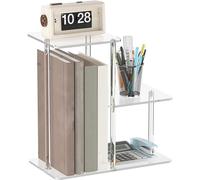 Genérico Table d'appoint en acrylique - Acrylique - 38,1 x 20 x 38,9 cm | Tables d'appoint d'angle à 3 niveaux, étagère pour meubles de maison | couloir, entrée, chambre, bureau, salle de bain