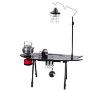 Genérico Table de camping pliable en bois en forme de | Table de salle à manger légère pour pique-nique, plage, barbecue, voyage sur route, voyage, patio, jardin, intérieur, cuisine café