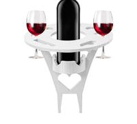Generico Table de plage pliable plateau pour collations et vin extérieur avec | Table portable pour vin, plage, jardin, cour, balcon, terrasse, barbecue, pêche, voyage, pique-nique