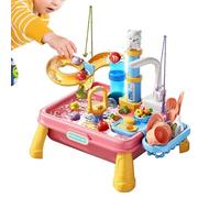 Generico Table d'eau d'extérieur | Centre d'activités sensorielles d'extérieur avec pompe intégrée - Table sable et eau | pour et filles de 4 à 8 ans, pour école, crèche, cour, plage, jardin