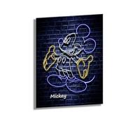 Generico Tableau Canvas, impression sur toile - Mickey au néon, une interprétation moderne et lumineuse de l'emblématique Mickey Mouse, couleurs vives, un cadeau parfait.