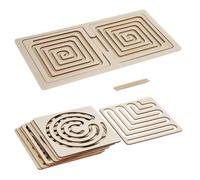 Genérico Tableau d'activités de labyrinthe : jeu cognitif en bois, jouet d'itinéraire d'entraînement cérébral, tableau d'apprentissage de contrôle manuel | Constructeur de compétences éducatives