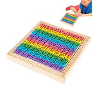 Genérico Tableau de comptage de mathématiques, panneau en bois, 1 à 100 chiffres | Jeu de comptage éducatif préscolaire pour les enfants de plus de 3 ans