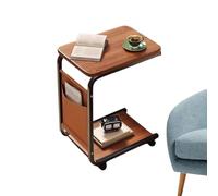 Generico TABLEAU D'END TABLEAU C - Tableaux De Côtés Mobile | Support D'accent Roulant À Deux Niveaux Portables Pour Canapés, Chambres À Coucher, Maisons Compactes | Unité De Stockage Réglable